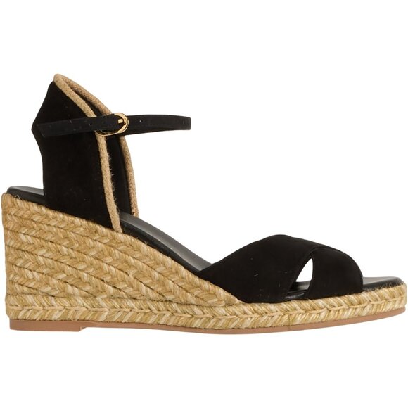 **Stuart Weitzman Made in Spain Mirela II Espadrille Wedge Sandals - Suede** - Picture 2 of 5
